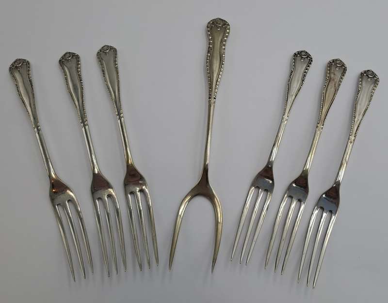 Vintage 7pc EPNS Silver Plated Cake serving set -Made in England