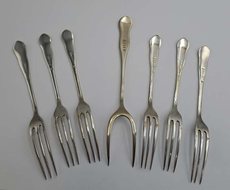 Vintage 7pc EPNS Silver Plated Cake serving set -Made in England