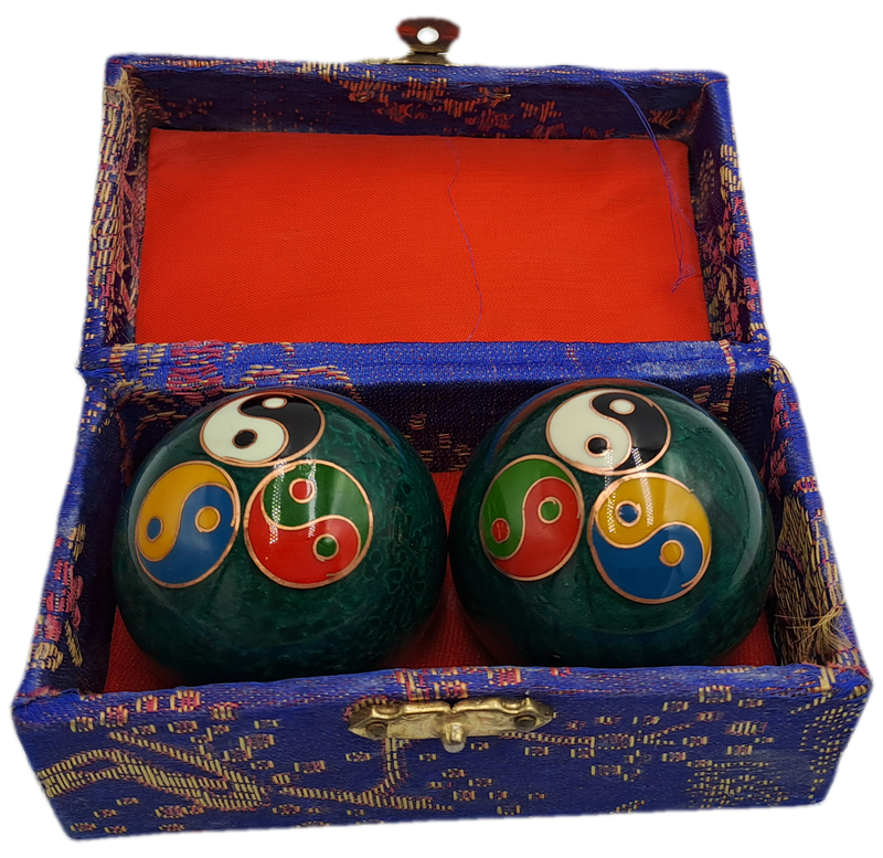 Vintage Chinese BOADING Health Exercise Stress Balls-Medicine Balls