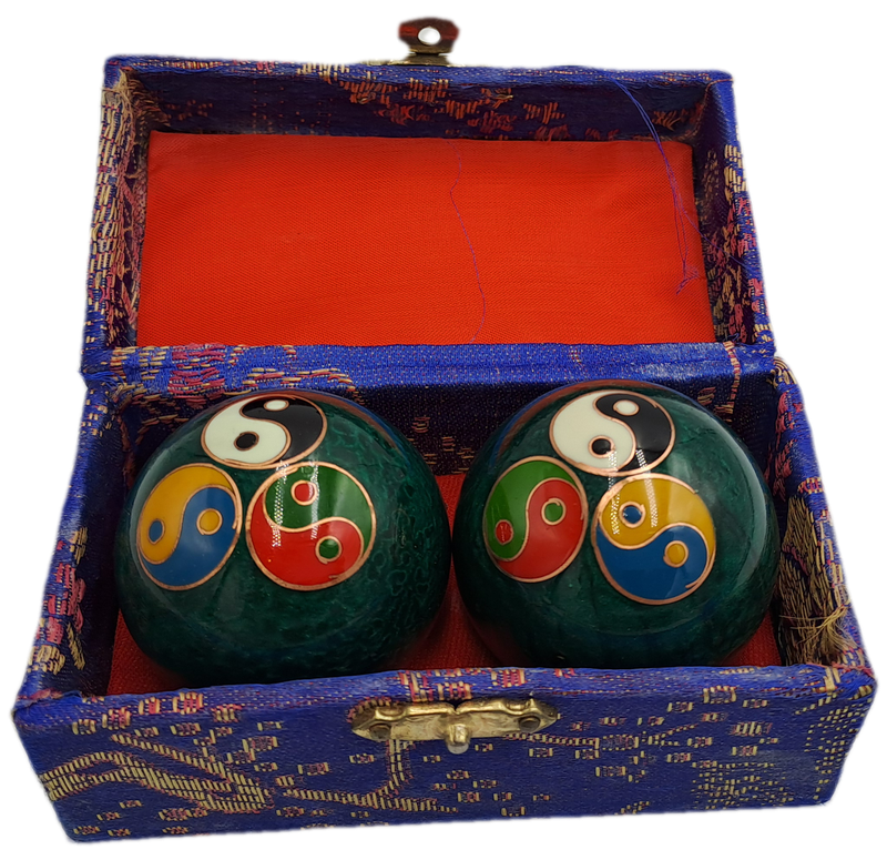 Vintage Chinese BOADING Health Exercise Stress Balls-Medicine Balls