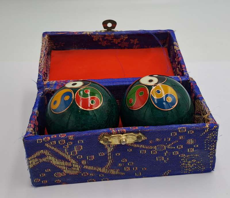 Vintage Chinese BOADING Health Exercise Stress Balls-Medicine Balls