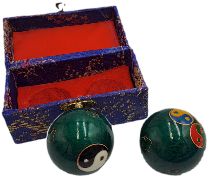 Vintage Chinese BOADING Health Exercise Stress Balls-Medicine Balls