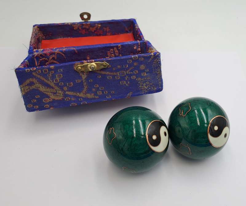 Vintage Chinese BOADING Health Exercise Stress Balls-Medicine Balls