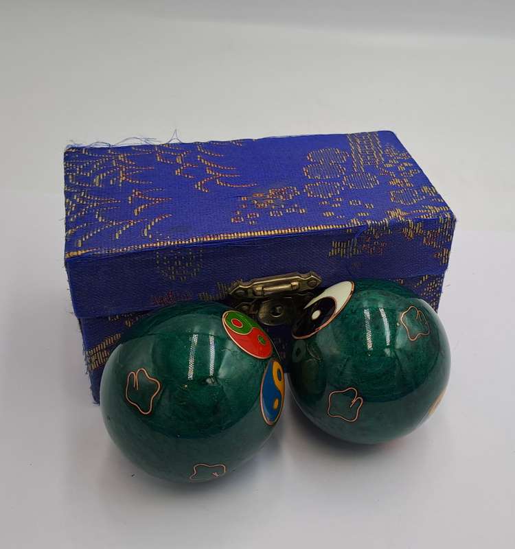 Vintage Chinese BOADING Health Exercise Stress Balls-Medicine Balls