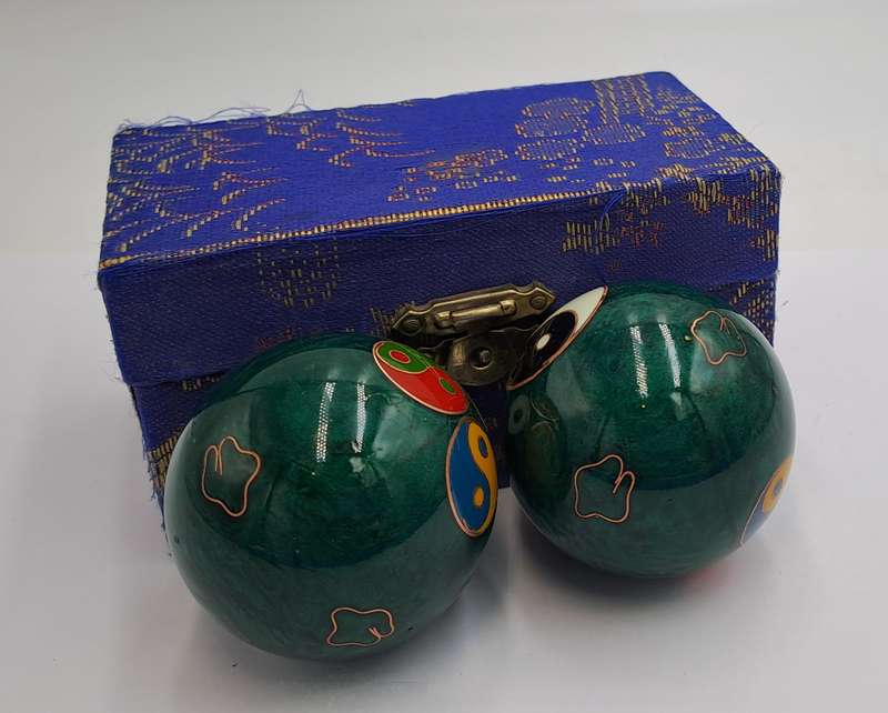 Vintage Chinese BOADING Health Exercise Stress Balls-Medicine Balls