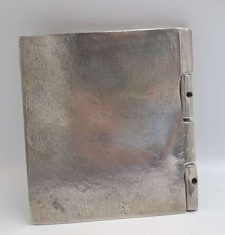Rare and unusual early Carrol Boyes pewter notebook holder