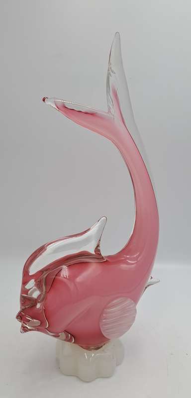 Vintage Murano Fish-Large 28cm -Made in  Italy-The base was repaired