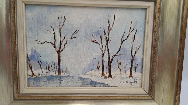 Vintage Original Framed Oil Painting by Artist Eileen J. ROGOFF is an artist born in 1942