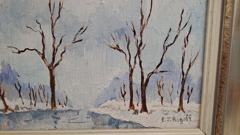 Vintage Original Framed Oil Painting by Artist Eileen J. ROGOFF is an artist born in 1942