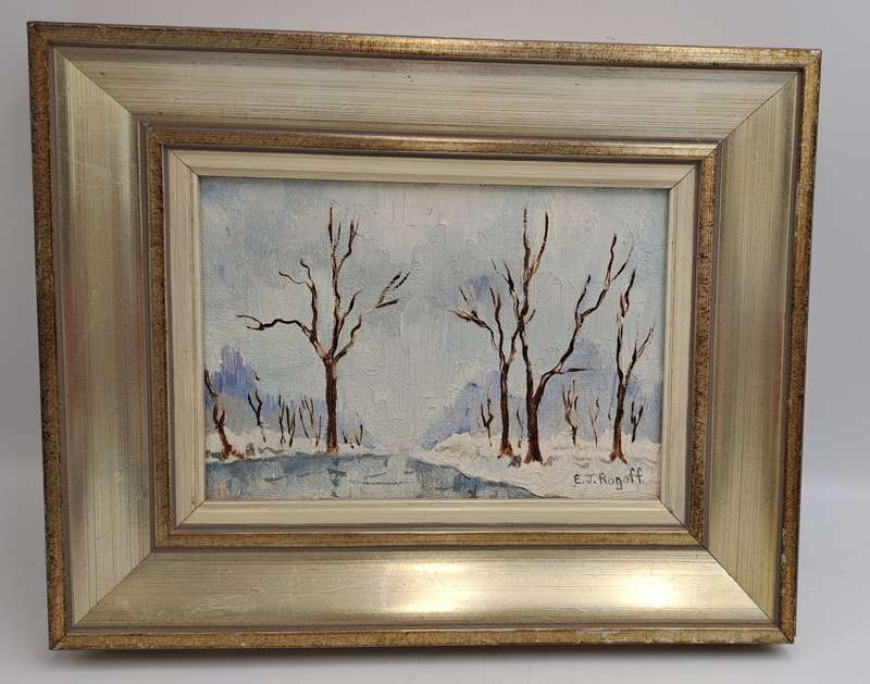 Vintage Original Framed Oil Painting by Artist Eileen J. ROGOFF is an artist born in 1942