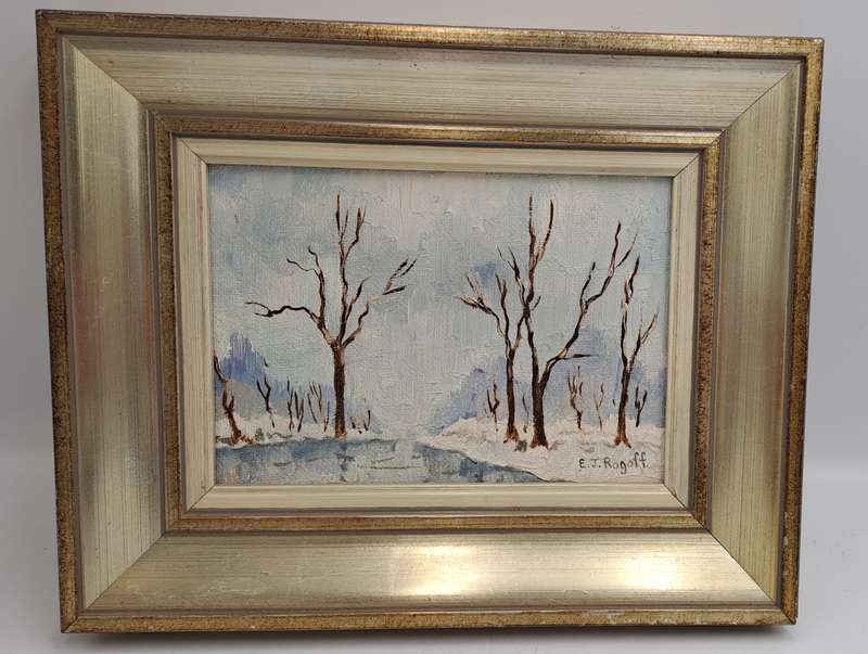 Vintage Original Framed Oil Painting by Artist Eileen J. ROGOFF is an artist born in 1942
