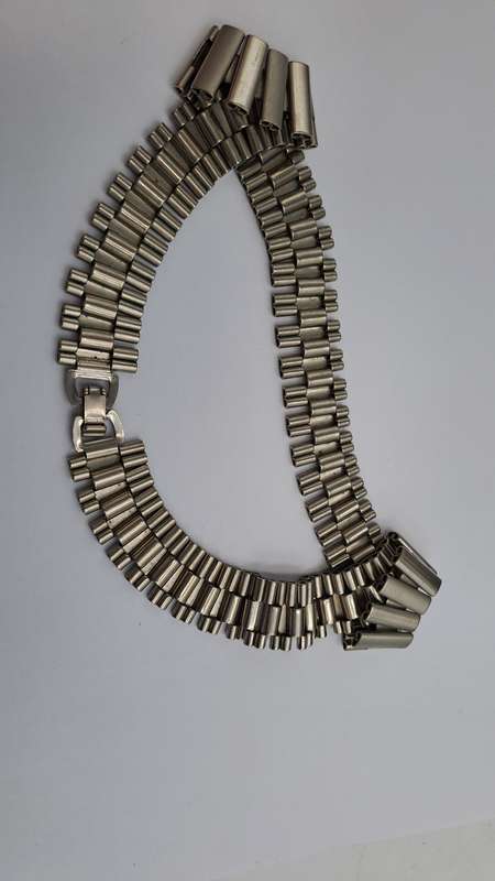 Vintage steel Link Necklace 41cm