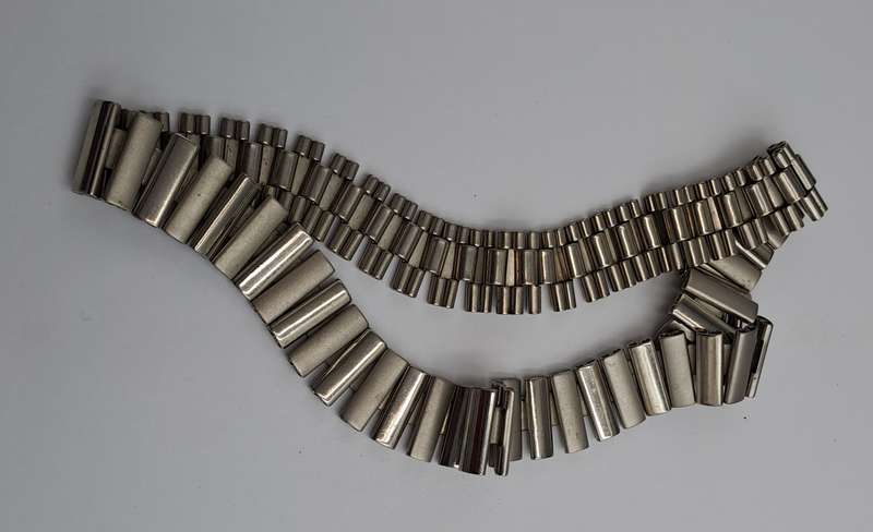 Vintage steel Link Necklace 41cm