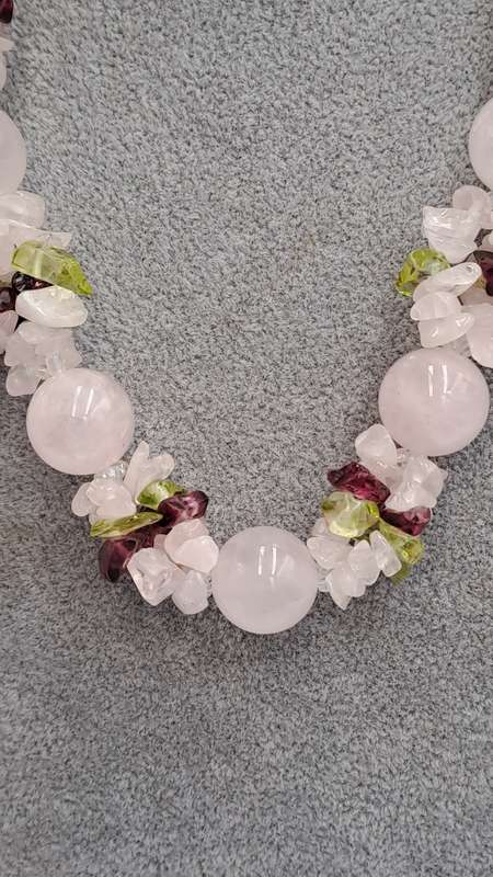 Rose Quartz Necklace 49cm