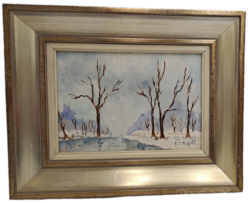Vintage Original Framed Oil Painting by Artist Eileen J. ROGOFF is an artist born in 1942