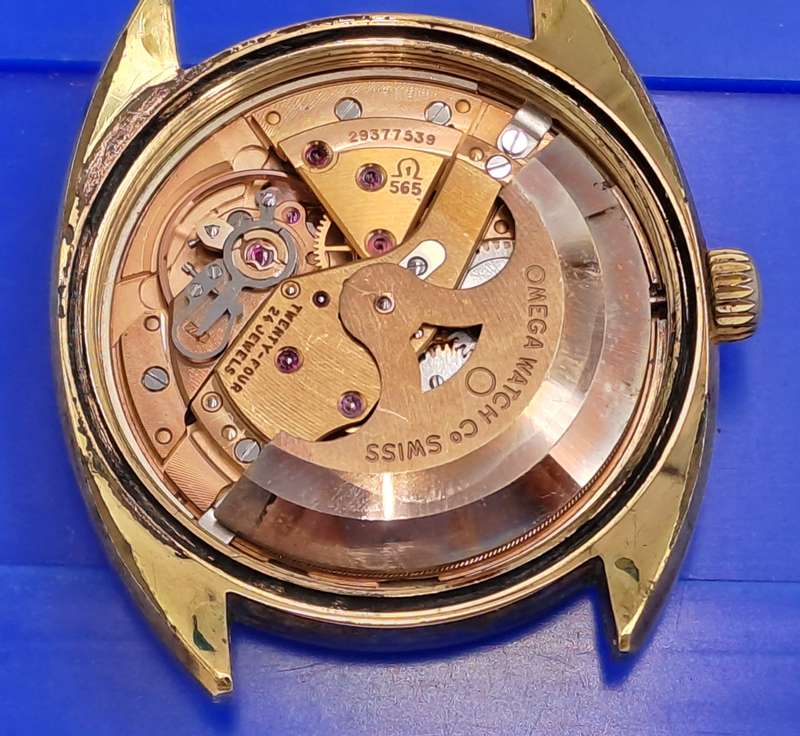 Vintage 1969 Gold Plated Omega De Ville Automatic Watch with Original Strap,Box and certificate