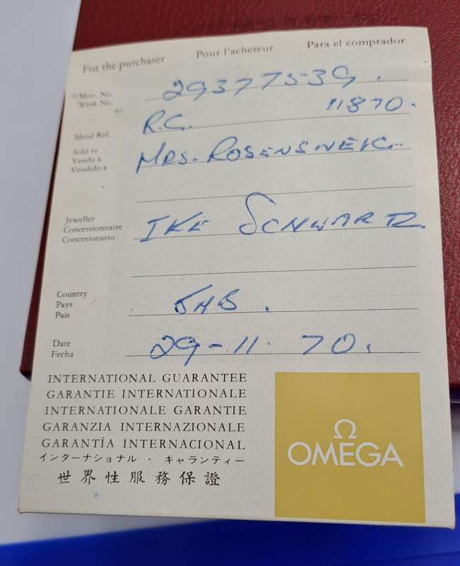 Vintage 1969 Gold Plated Omega De Ville Automatic Watch with Original Strap,Box and certificate