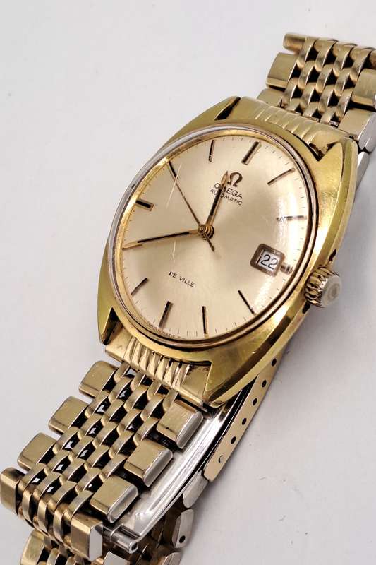 Vintage 1969 Gold Plated Omega De Ville Automatic Watch with Original Strap,Box and certificate