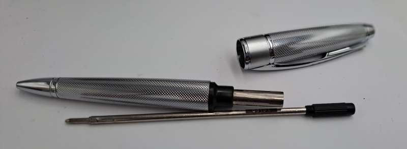 Cross Apogee Chrome with Silver Trim Ball point in Original Box
