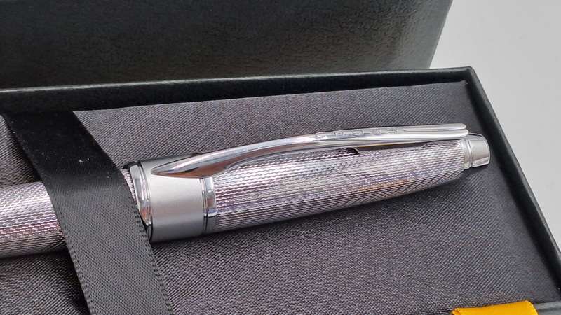 Cross Apogee Chrome with Silver Trim Ball point in Original Box