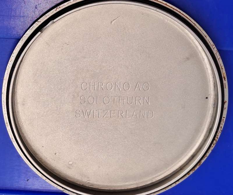 Rare Retro SWISS "Bagardi" Adverising MILITARY MEN'S CHRONOGRAPH QUARTZ Watch -Boxed