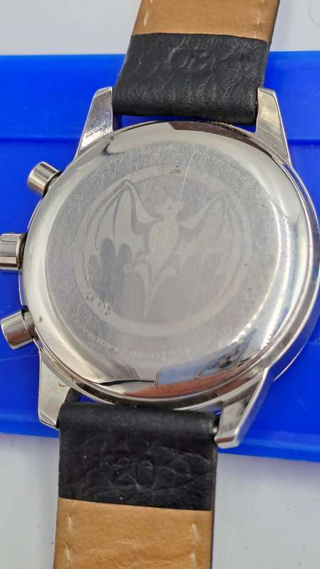 Rare Retro SWISS "Bagardi" Adverising MILITARY MEN'S CHRONOGRAPH QUARTZ Watch -Boxed