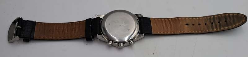 Rare Retro SWISS "Bagardi" Adverising MILITARY MEN'S CHRONOGRAPH QUARTZ Watch -Boxed