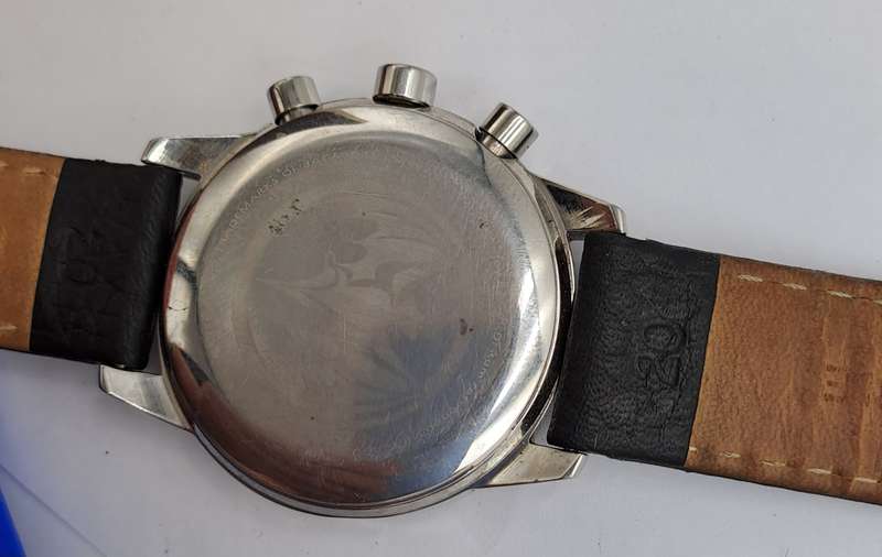 Rare Retro SWISS "Bagardi" Adverising MILITARY MEN'S CHRONOGRAPH QUARTZ Watch -Boxed