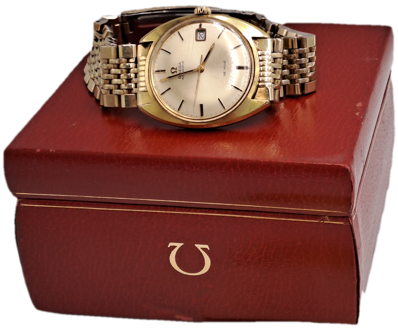 Vintage 1969 Gold Plated Omega De Ville Automatic Watch with Original Strap,Box and certificate