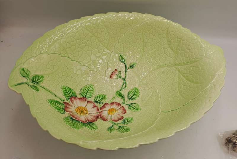 Vintage Carlton Ware Large Deep Leaf Bowl - Apple Blossoms Australian Design-England