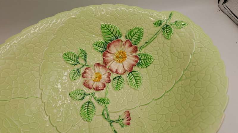 Vintage Carlton Ware Large Deep Leaf Bowl - Apple Blossoms Australian Design-England