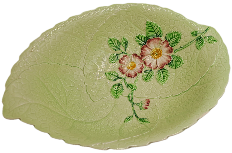 Vintage Carlton Ware Large Deep Leaf Bowl - Apple Blossoms Australian Design-England