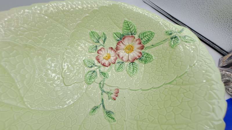 Vintage Carlton Ware Large Deep Leaf Bowl - Apple Blossoms Australian Design-England