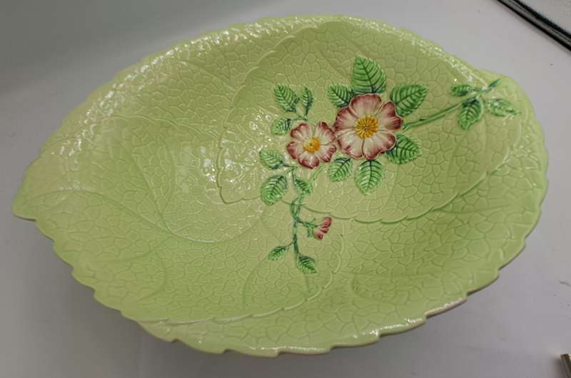 Vintage Carlton Ware Large Deep Leaf Bowl - Apple Blossoms Australian Design-England