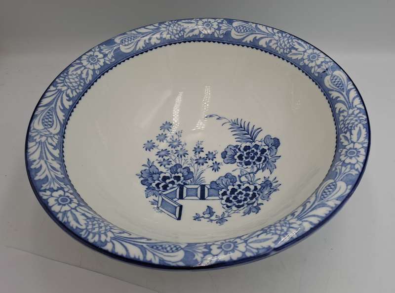 Large Antique ENOCH Wood & Sons Wincanton Woodsware Bowl- Chipped underneath rim