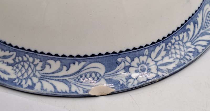 Large Antique ENOCH Wood & Sons Wincanton Woodsware Bowl- Chipped underneath rim