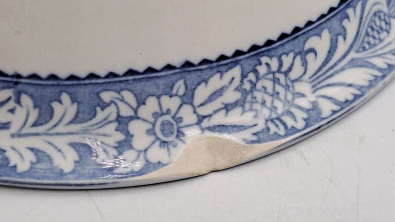 Large Antique ENOCH Wood & Sons Wincanton Woodsware Bowl- Chipped underneath rim