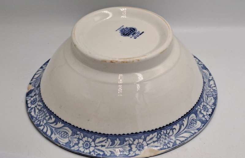 Large Antique ENOCH Wood & Sons Wincanton Woodsware Bowl- Chipped underneath rim