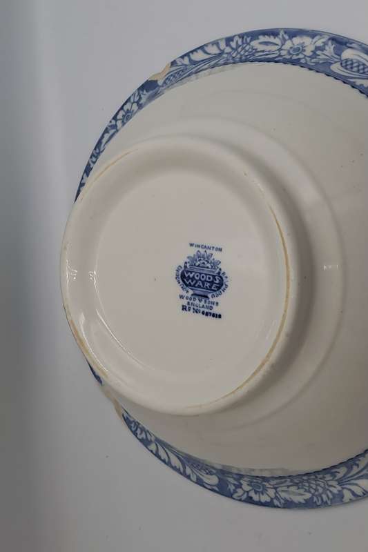 Large Antique ENOCH Wood & Sons Wincanton Woodsware Bowl- Chipped underneath rim
