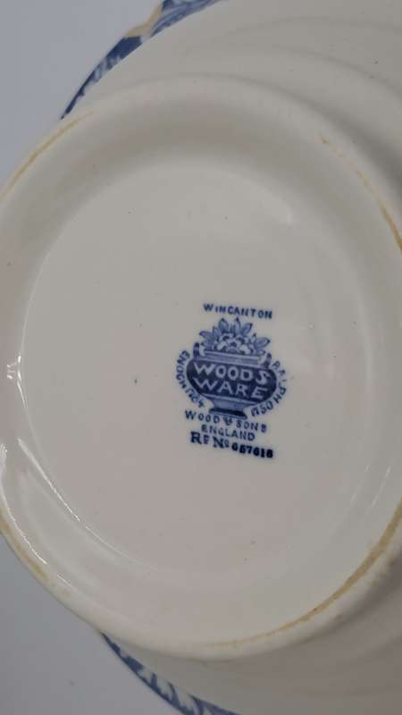 Large Antique ENOCH Wood & Sons Wincanton Woodsware Bowl- Chipped underneath rim