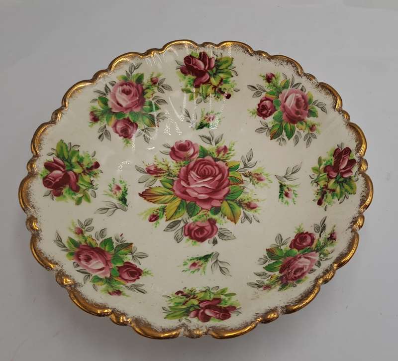 Vintage James Kent "La Rosa" 4022 Sweet Dish -Longton Made In England 13cm