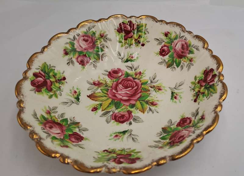 Vintage James Kent "La Rosa" 4022 Sweet Dish -Longton Made In England 13cm