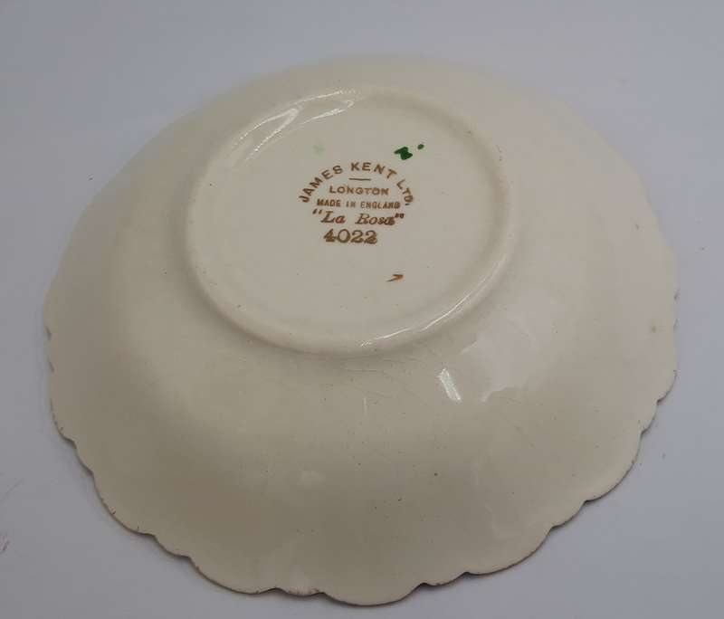 Vintage James Kent "La Rosa" 4022 Sweet Dish -Longton Made In England 13cm