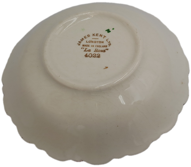Vintage James Kent "La Rosa" 4022 Sweet Dish -Longton Made In England 13cm