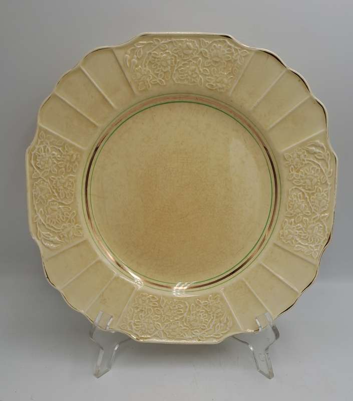 Vintage 1930's Myott Son & Co Ltd Cream Dinner Plate 25cm - Pattern 1338 -England (4 Available)