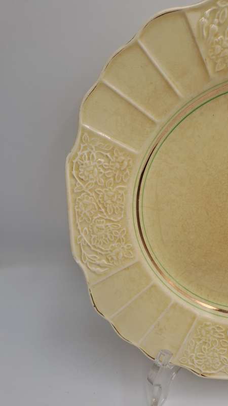 Vintage 1930's Myott Son & Co Ltd Cream Dinner Plate 25cm - Pattern 1338 -England (4 Available)