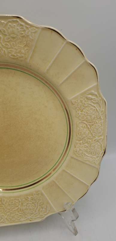 Vintage 1930's Myott Son & Co Ltd Cream Dinner Plate 25cm - Pattern 1338 -England (4 Available)