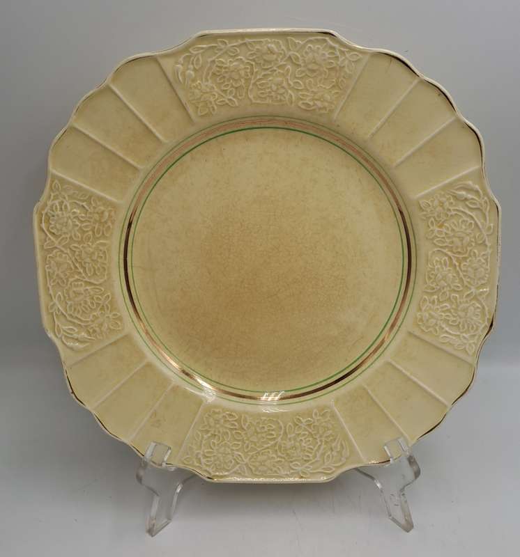 Vintage 1930's Myott Son & Co Ltd Cream Dinner Plate 25cm - Pattern 1338 -England (4 Available)