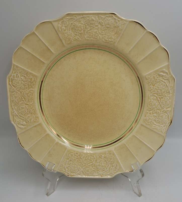 Vintage 1930's Myott Son & Co Ltd Cream Dinner Plate 25cm - Pattern 1338 -England (4 Available)