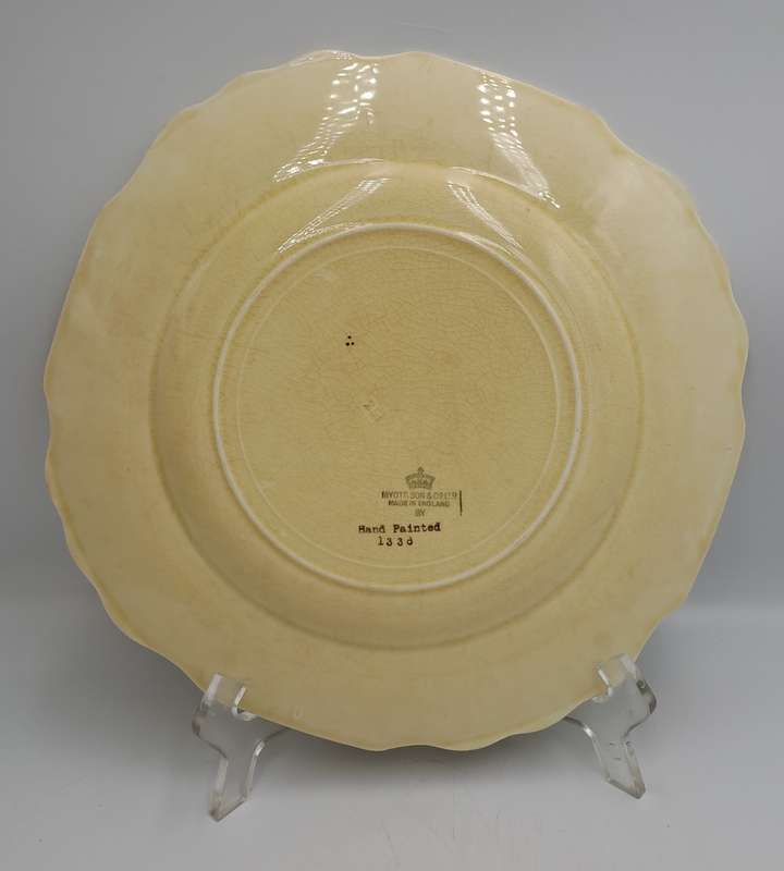 Vintage 1930's Myott Son & Co Ltd Cream Dinner Plate 25cm - Pattern 1338 -England (4 Available)